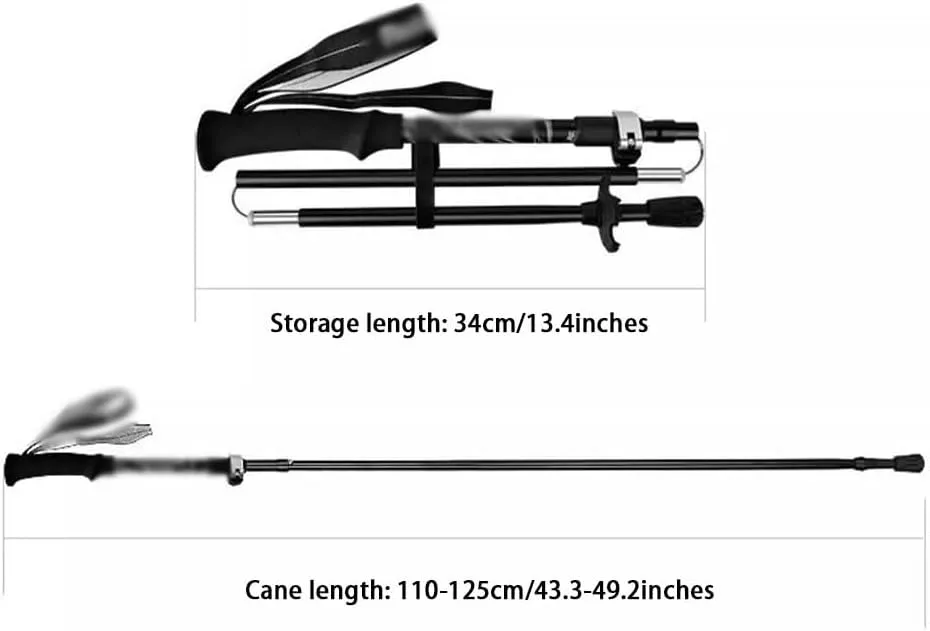 Outdoor Activities Hiking Poles, 2 Pack Adjustable Trekking Pole, Carbon Fiber   Aluminum Alloy, for Men, Women