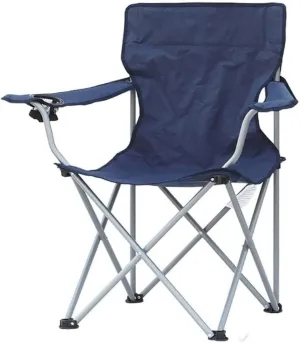 Outdoor Camp Chairs, Padded Camping Chairs Outdoor Folding Armchair with Cup Holder Beach Fishing Chair Portable Leisure High Backrest Chair Lawn Chairs Adults(Blue)