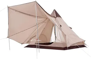 Outdoor Camping Pyramid Tent Double Layer Indian Beach Tent Casual Picnic Mongolian Yurt Tent Hiking Shelter