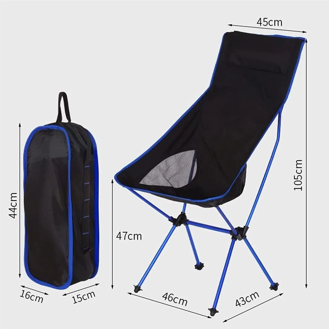 Outdoor Chair Folding Camping Chair Portable Lightweight Folding Camp Chairs with Storage Bag, Aluminum Alloy Fishing Seat for Hiking Travel Picnic Camping Chair Foldable Chair