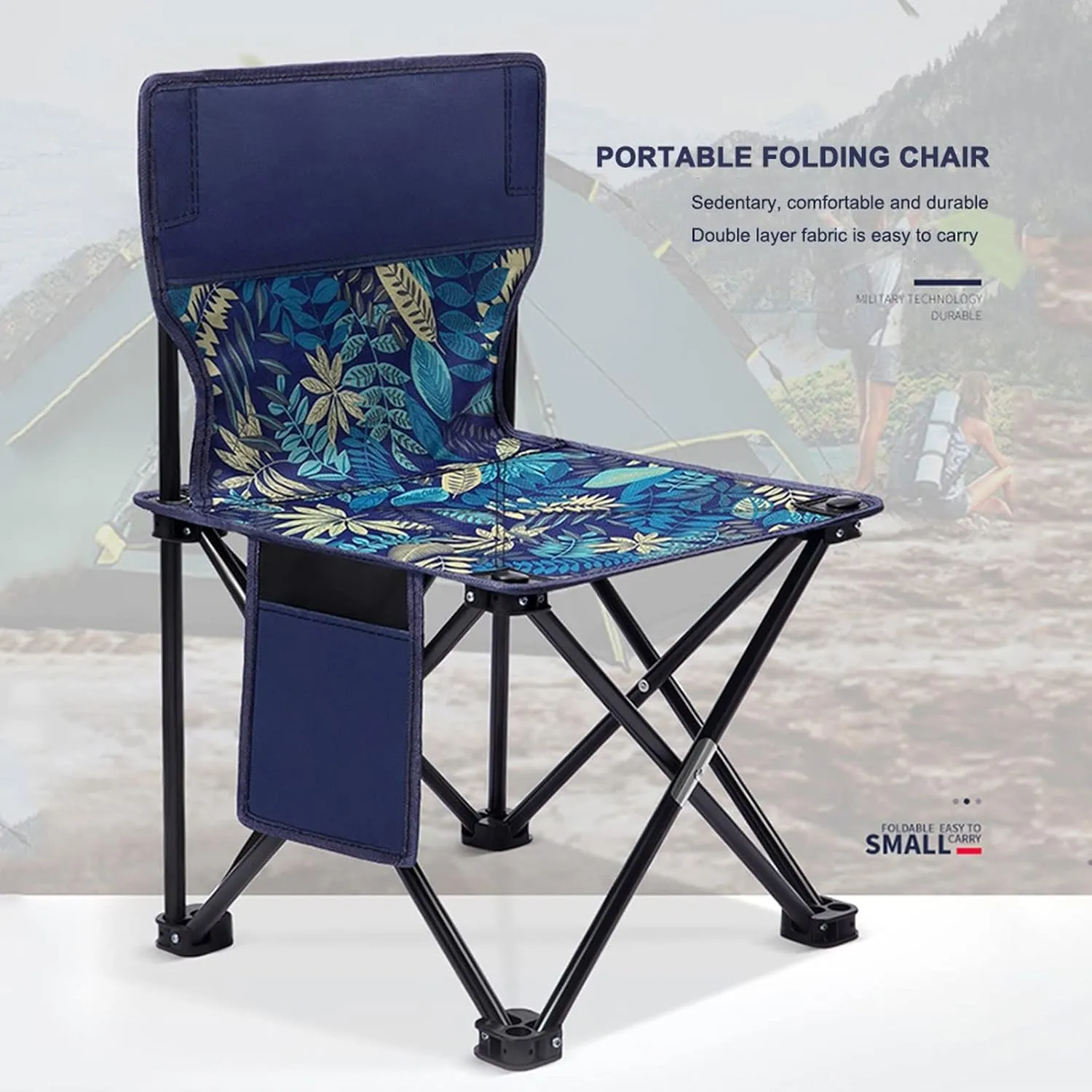 Outdoor Chair Outdoor Camping Chairs Portable Fishing Chair Fishing Leisure Folding Stool Aluminum Alloy Camping Hiking Camp Chairs (Color : 2)