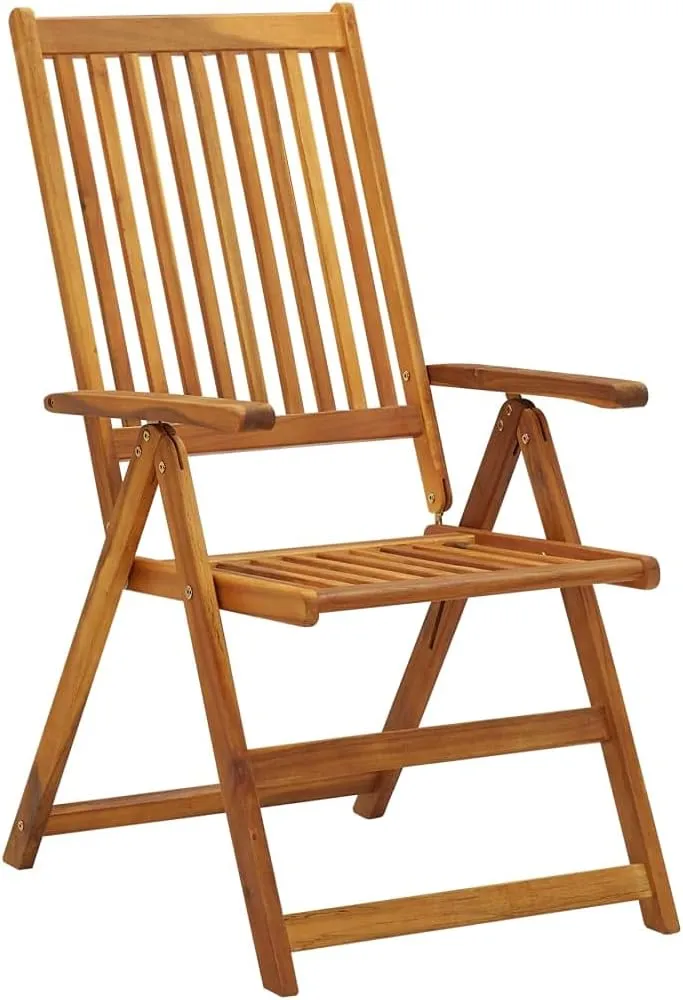 Outdoor Chairs,Zero Gravity Chair,Folding Stool,Folding Patio Chairs 6 pcs with Cushions Solid Acacia WoodFor Gardens, patios, Balconies