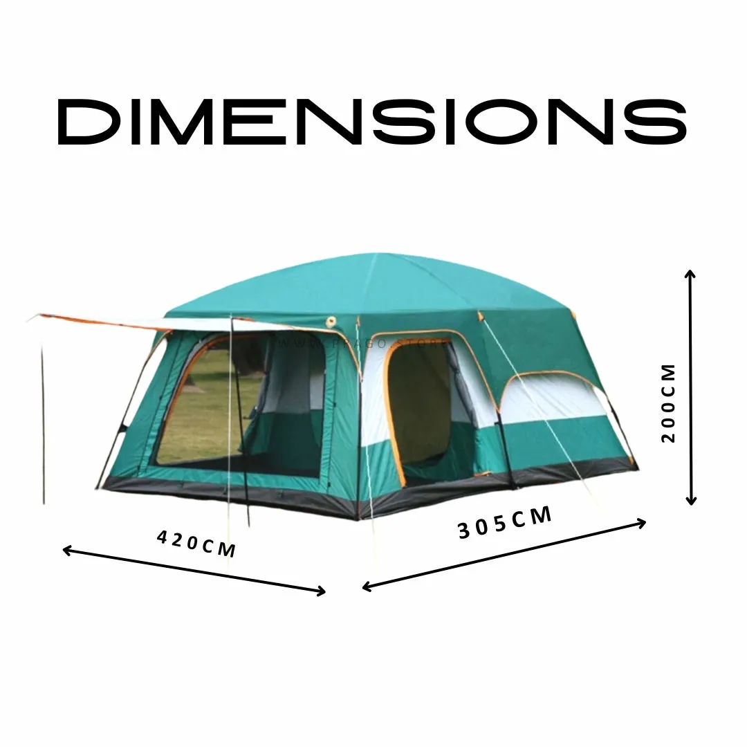 Outdoor Tracking Tent For 9-12 Person Size 420*305*200 Cm