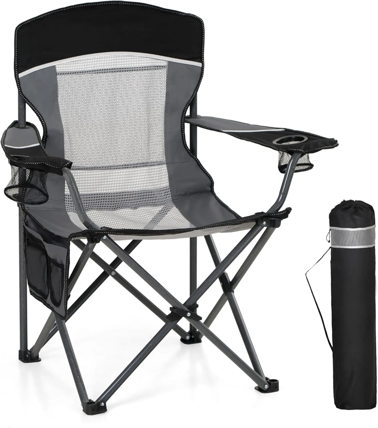 Oversized Portable Mesh Camping Folding Chair