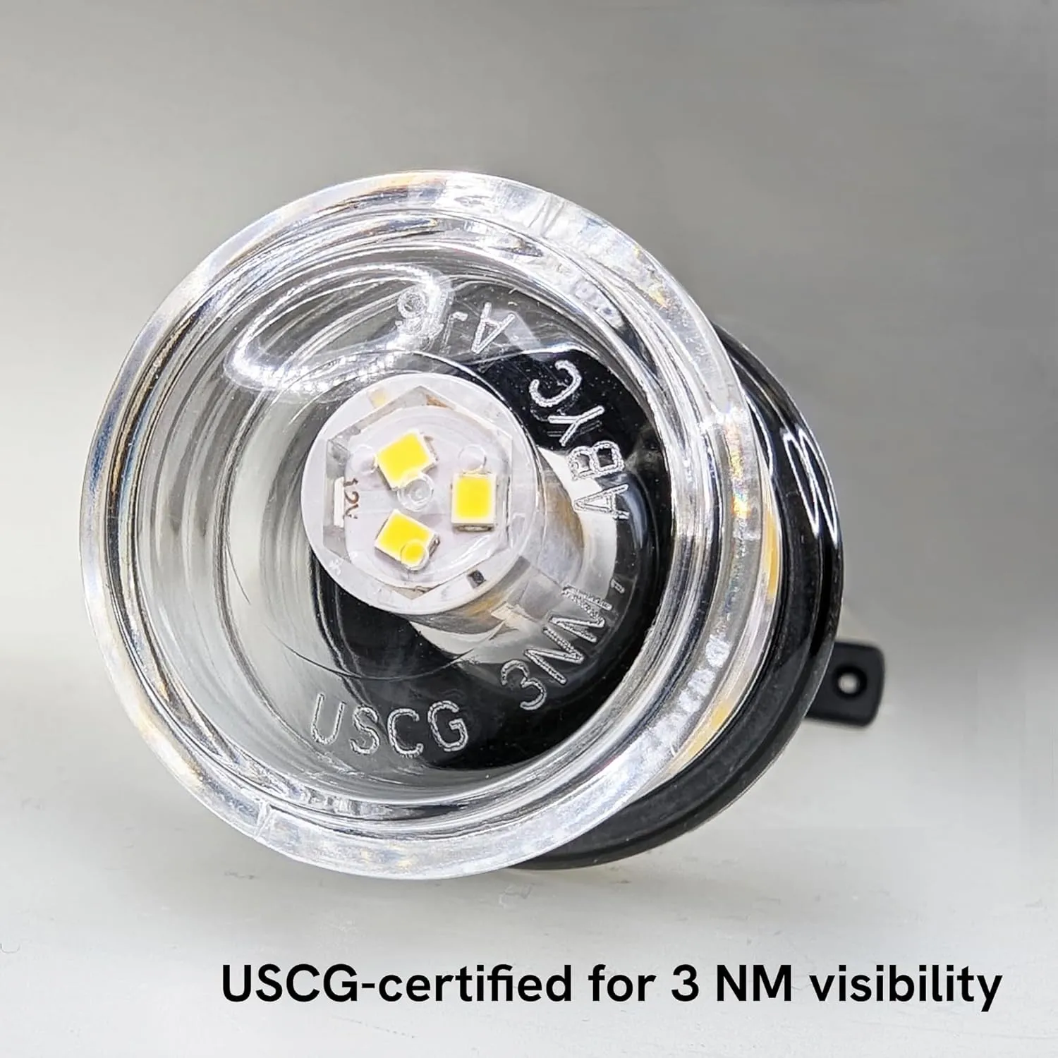 Pactrade Marine 12V Marine Boat Yacht Pontoon Navigation Anchor Light 360 Degrees All Around Nature White LED Splashproof Black Housing USCG Certified Approved (Dual Adjustable Bases (H=16"))