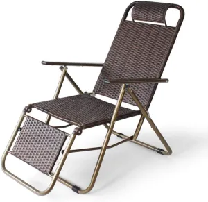 Patio Lounge Chairs Recliner Folding Chair Metal Steel Tube Multifunctional Folding Chair Leisure Chair Home Office Garden Outdoor Lunch Break Lazy Chair Beach Chair