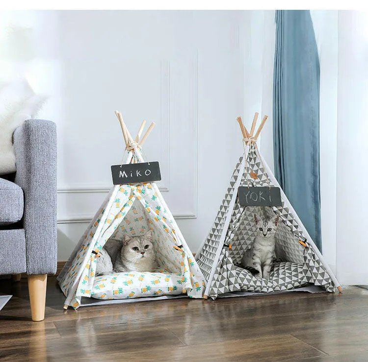 Pet Tent Kennel Removable And Washable Canvas Dog Tent Pet Bed Pad Pet Supplies