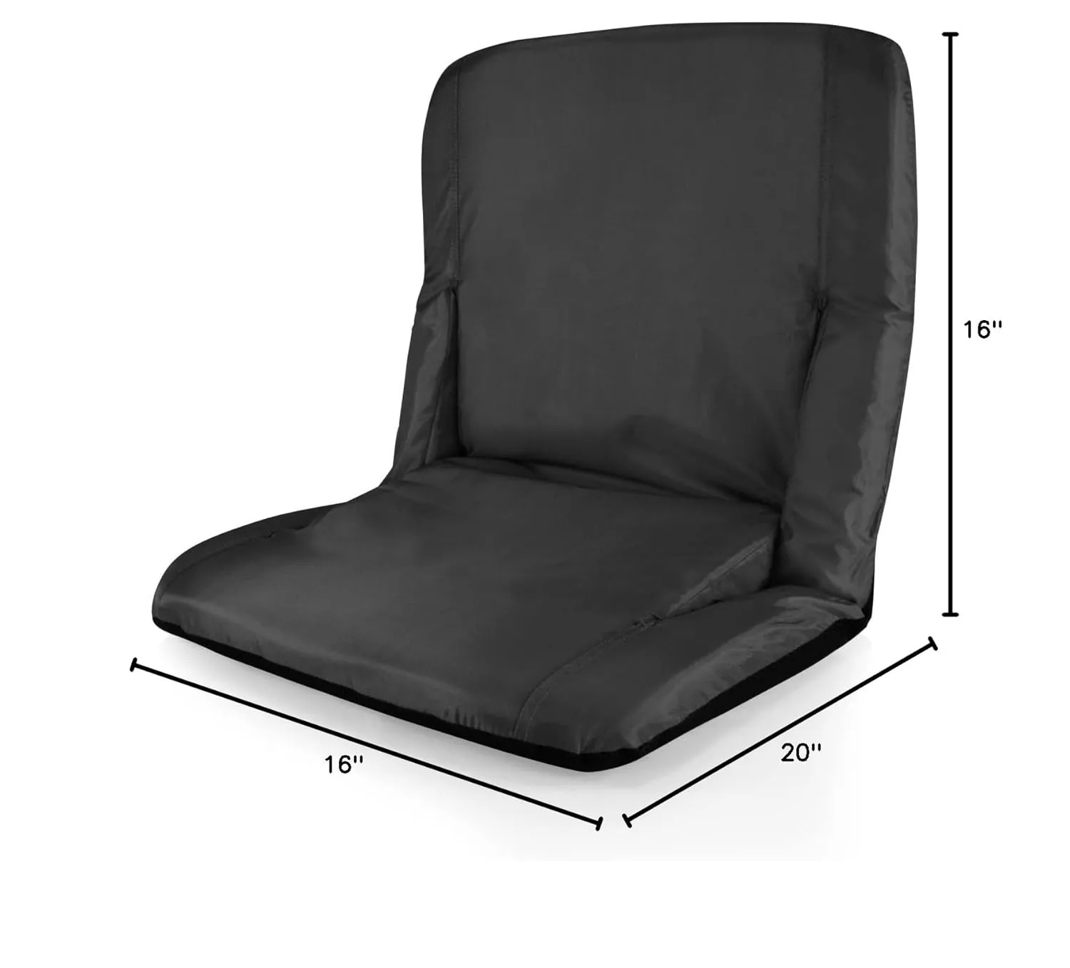 PICNIC TIME Black Dallas Cowboys Ventura Seat Portable Recliner Chair