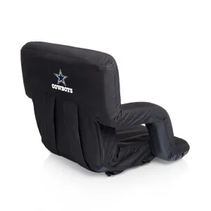 PICNIC TIME Black Dallas Cowboys Ventura Seat Portable Recliner Chair