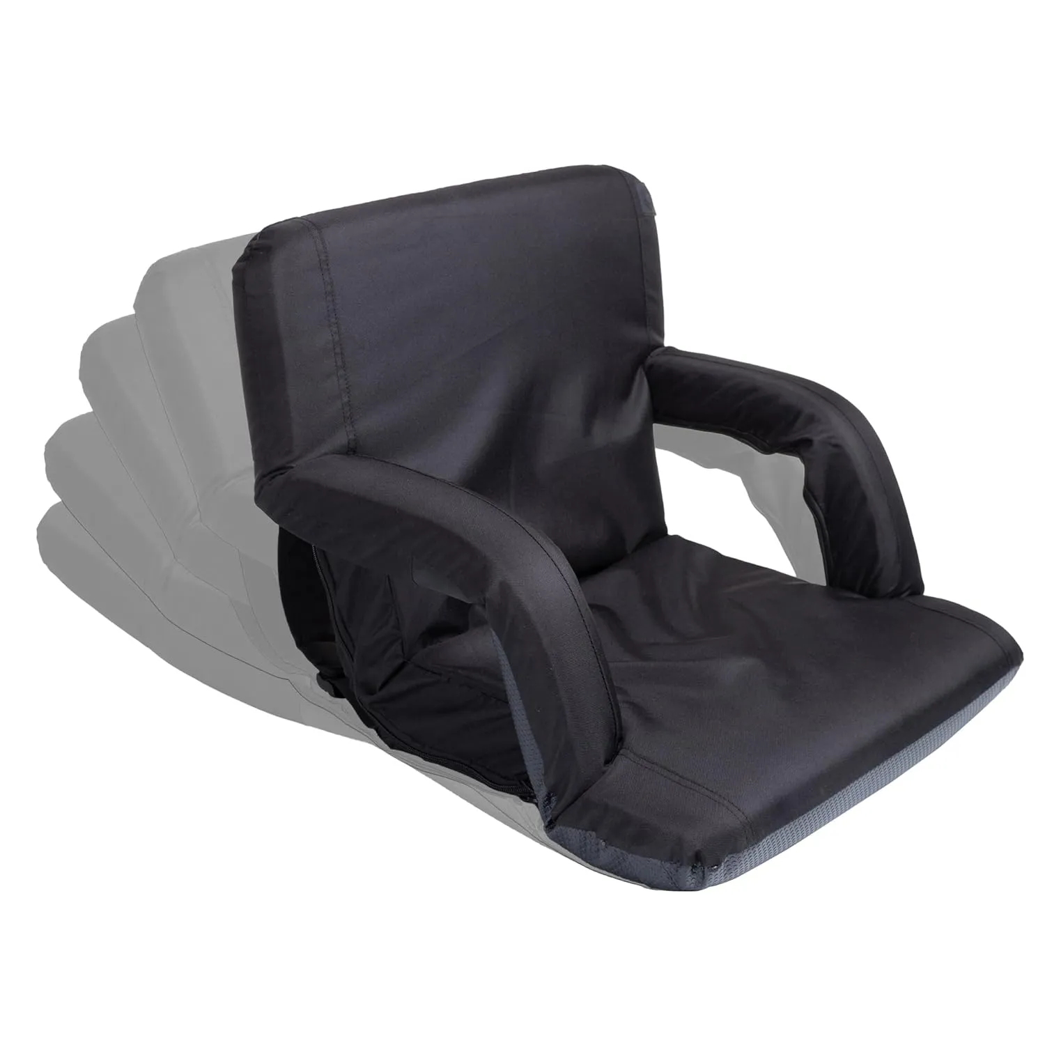 PICNIC TIME Black Dallas Cowboys Ventura Seat Portable Recliner Chair