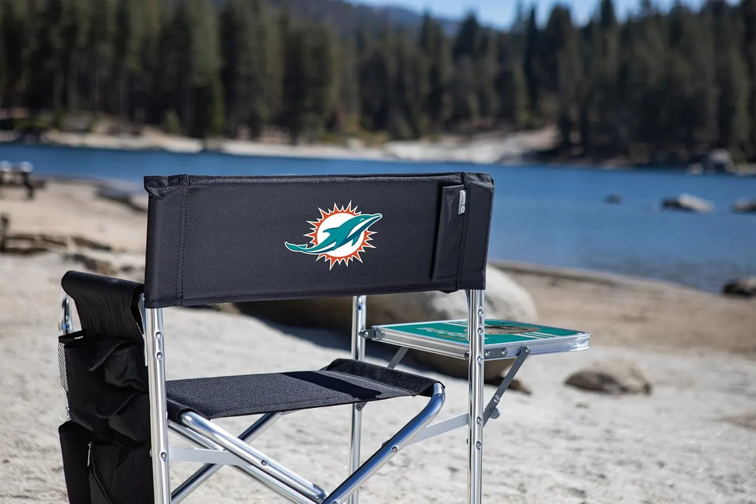 PICNIC TIME NFL Unisex-Adult NFL Sports Chair with Side Table, Beach Chair, Camp Chair for Adults