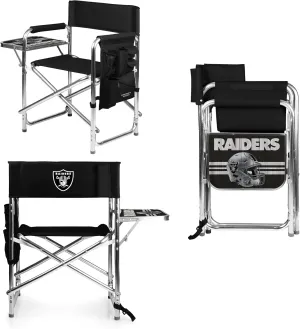 PICNIC TIME NFL Unisex-Adult NFL Sports Chair with Side Table, Beach Chair, Camp Chair for Adults