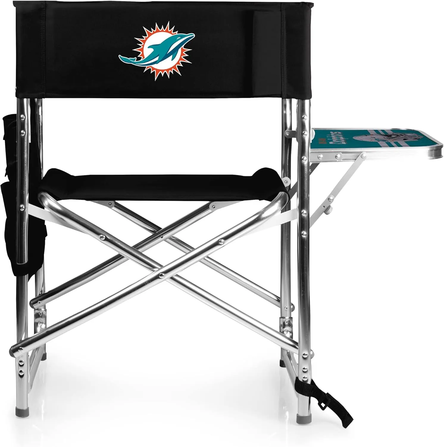 PICNIC TIME NFL Unisex-Adult NFL Sports Chair with Side Table, Beach Chair, Camp Chair for Adults