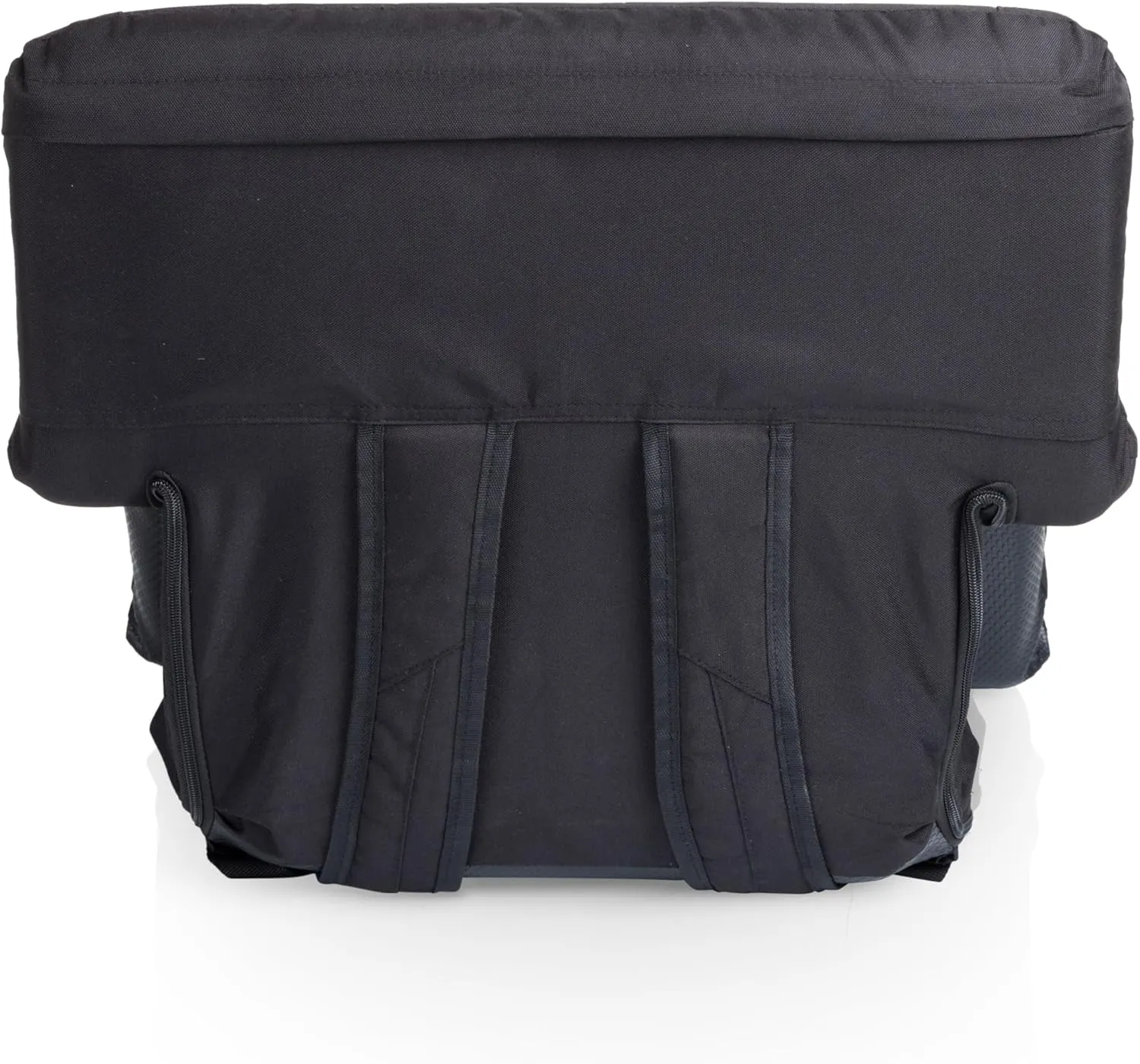 PICNIC TIME ONIVA - a Brand Ventura Reclining Stadium Seat with Back Support - Bleacher Seat - Beach Floor Chair, (Black)