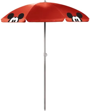PICNIC TIME Outdoor Canopy Sunshade Beach Umbrella 5.5', Small Patio Umbrella, Beach Chair Umbrella