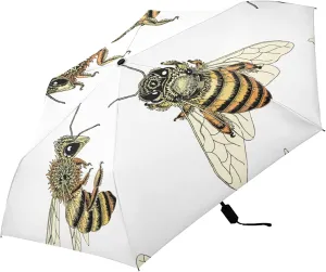 Poeticcity Folding Umbrella, Anti-UV 3 Folds Lightweight Parasol, Compact Windproof Strong Umbrellas for Car Travel Sun & Rain