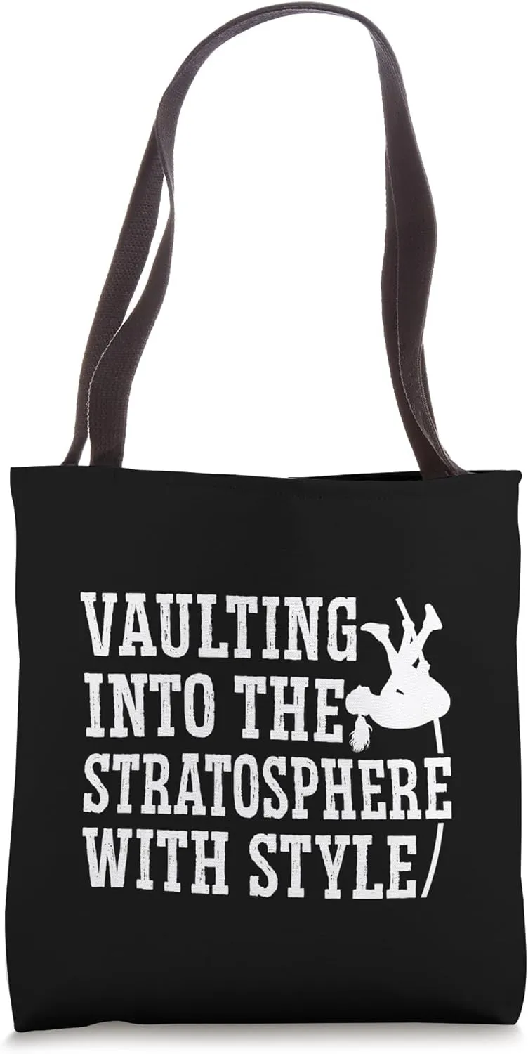 Pole Vaulting Into Stratosphere With Style Track and Field Tote Bag
