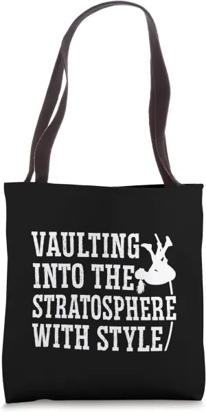 Pole Vaulting Into Stratosphere With Style Track and Field Tote Bag