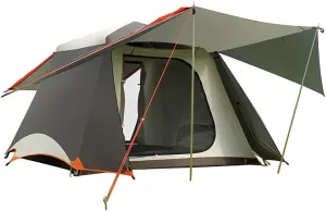 Pop Up Tent 3-4 Person Automatic Tent Portable Outdoor Cabin Shelter 2 Second Setup Instant Tent Double Layer Family Tent for Festivals Garden