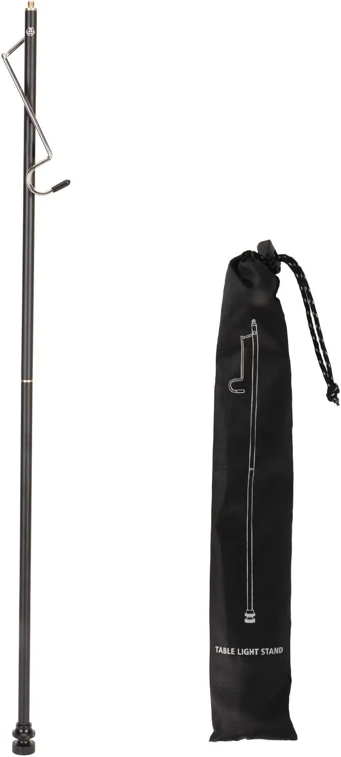Portable Aluminum Alloy Camping Lantern Stand - Pole, Foldable Design for Outdoor & IGT Table Use