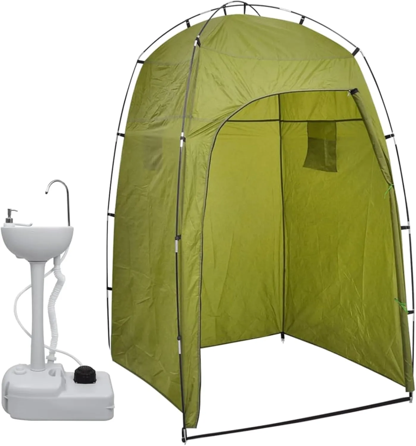 Portable Camping Handwash Stand with Tent 20 L,Portable Toilet Potty Loo for Pool Party Camping Caravan Picnic & Festivals