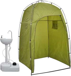Portable Camping Handwash Stand with Tent 20 L,Portable Toilet Potty Loo for Pool Party Camping Caravan Picnic & Festivals
