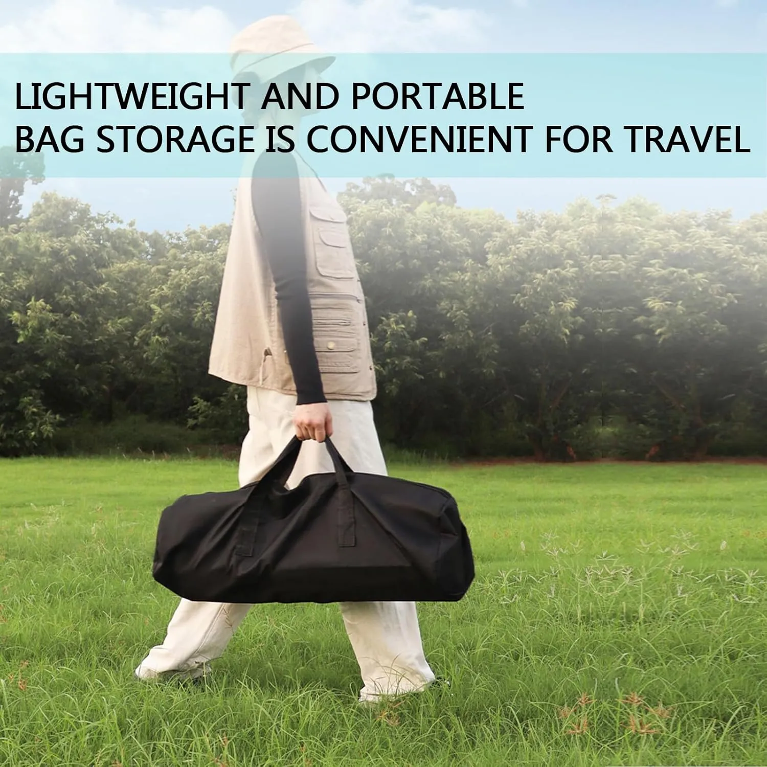 Portable Camping Table, Ultralight Aluminum Folding Table with Carry Bag, Perfect for Picnic, Beach, Travel, BBQ, and Outdoor Cooking Wood Color 120×55×50cm/47×21×19.7in