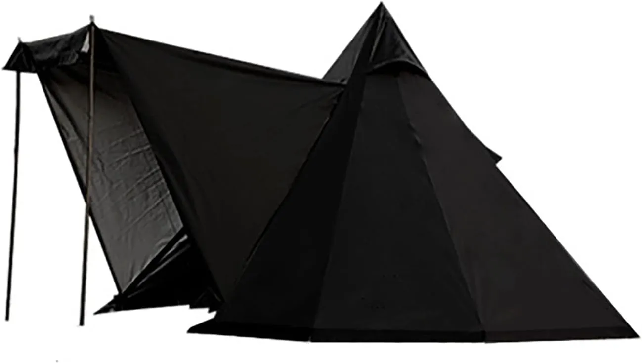 Portable Campitent, Double Layer Tent with Door Pole, Cotton Canvas Campifamily Tent, ?for Backpacking, Camping, Hiking, Bushcraft, Travel, Camping