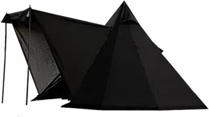 Portable Campitent, Double Layer Tent with Door Pole, Cotton Canvas Campifamily Tent, ?for Backpacking, Camping, Hiking, Bushcraft, Travel, Camping