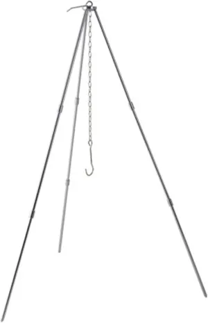 Portable Cooking Tripod: Foldable Campfire Tripod for Outdoor Cooking, Aluminum Alloy with Chain and Carrying Bag