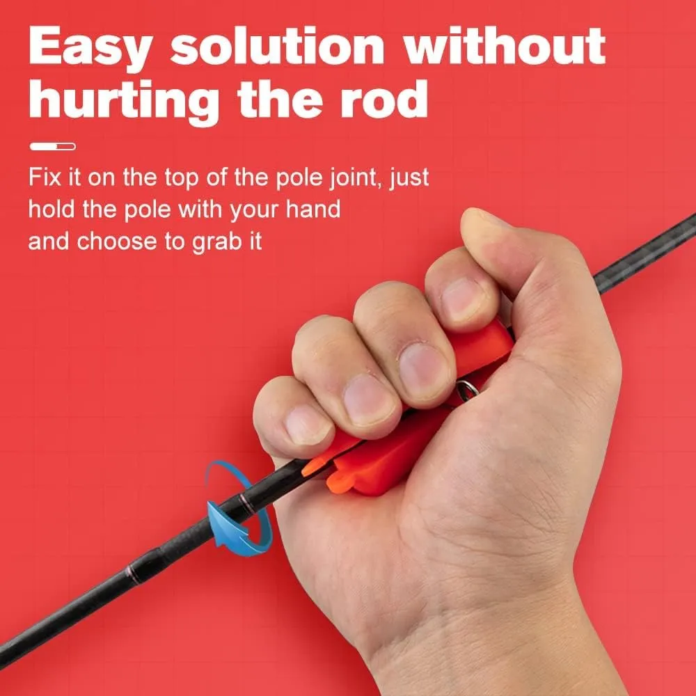 Portable Fishing Rod Fixed Ball, Multi-Function Rubber Fishing Pole Clip, Silicone Fishing Rod Holder Straps, Wear Resistant Tight Fishings Tool for Various Sizes Fishings Pole