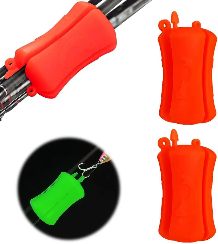 Portable Fishing Rod Fixed Ball, Multi-Function Rubber Fishing Pole Clip, Silicone Fishing Rod Holder Straps, Wear Resistant Tight Fishings Tool for Various Sizes Fishings Pole