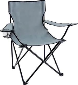 Portable Folding Camping Chairwith Mesh Cup,Enjoy The Outdoors with A Versatile Folding Chair, Sports Chair, Outdoor Chair and Lawn Chair, (Grey)