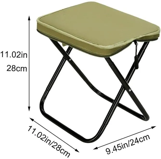 Portable Folding Chair Lightweight Camping Stool Outdoor Lazy Chair Small Collapsible Chair for Fishing Picnic Travelling