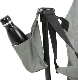 Portable Folding Hammock Camping Chair with Adjustable Back, Cup Holder and Pillow, Grey, Set of 2