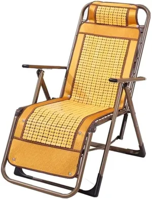 Portable Folding Recliner Chair, Adjustable Lounge Chair with Backrest for Office, Beach, Camping & Home Use