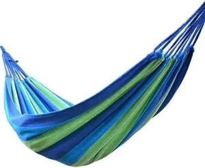 Portable Outdoor Garden Hammock Travel Camping Swing Canvas Striped Double Portable Hammock Chair (Color : 02)