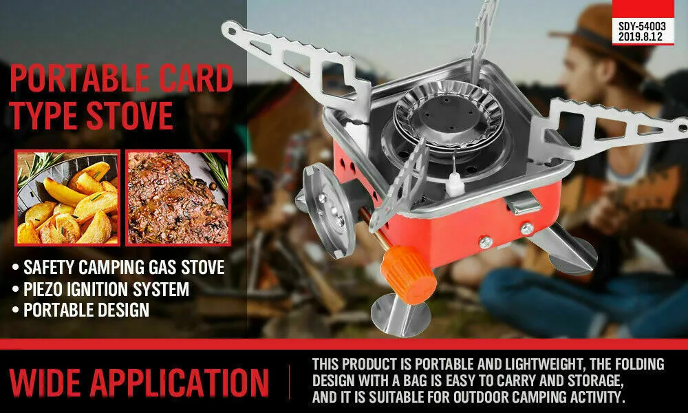 Portable Outdoor Gas Burner | Adjustable Camping Stove for Picnic & Cooking