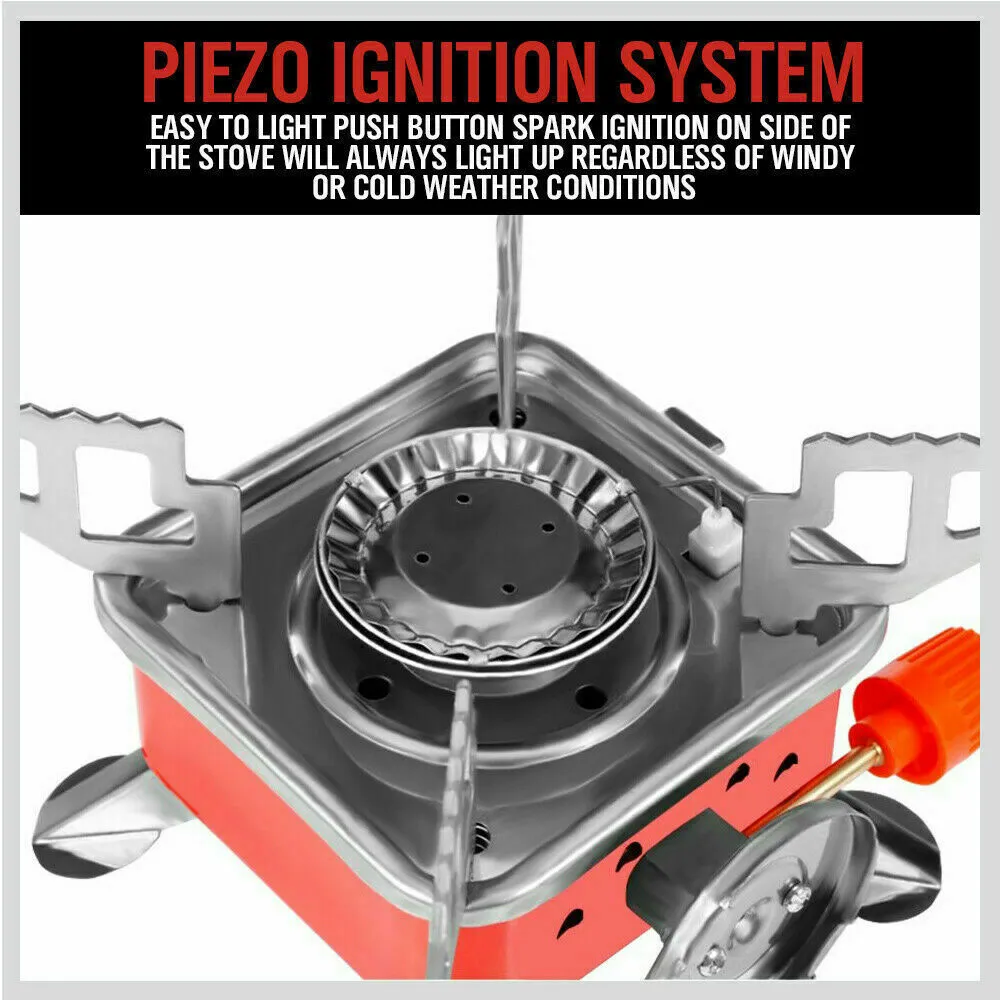 Portable Outdoor Gas Burner | Adjustable Camping Stove for Picnic & Cooking