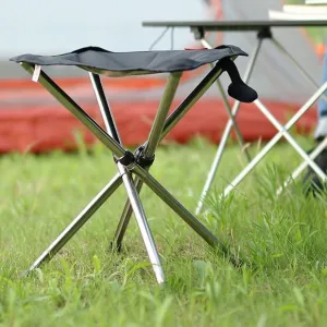 Portable Telescopic Stool Folding Chair With Storage bag Outdoor Hiking Fishing