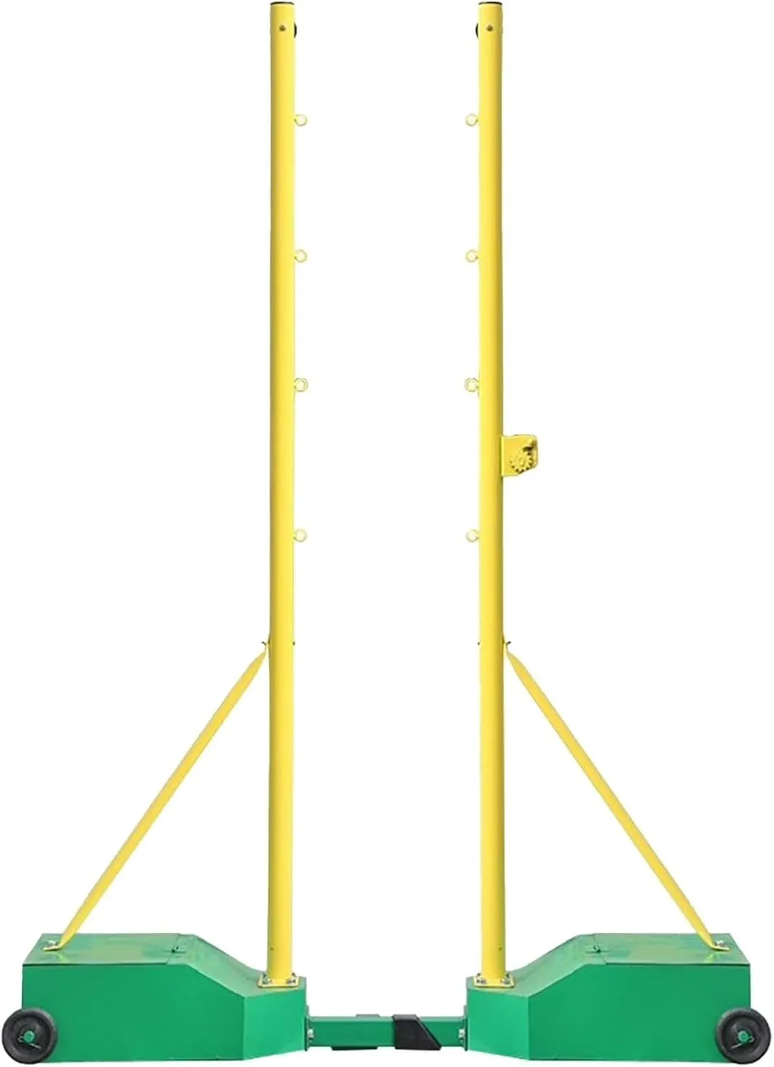 Portable Volleyball and Badminton Net with Adjustable Height, Outdoor Sports Fillable Base, Steel Frame, Wheels for Easy Movement, 1.55m/5ft, Quick Setup