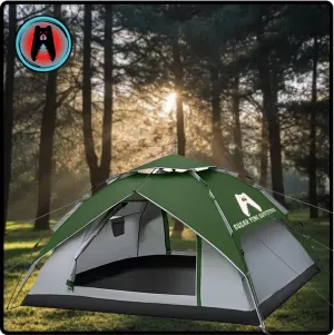 Premium ...1/2/3/4 Person Camping Tent, Easy Fast Setup, Water Resistant, Windproof, Spacious Design, Family Camping, Festivals, Backyard Adventures, Portable with Bag.