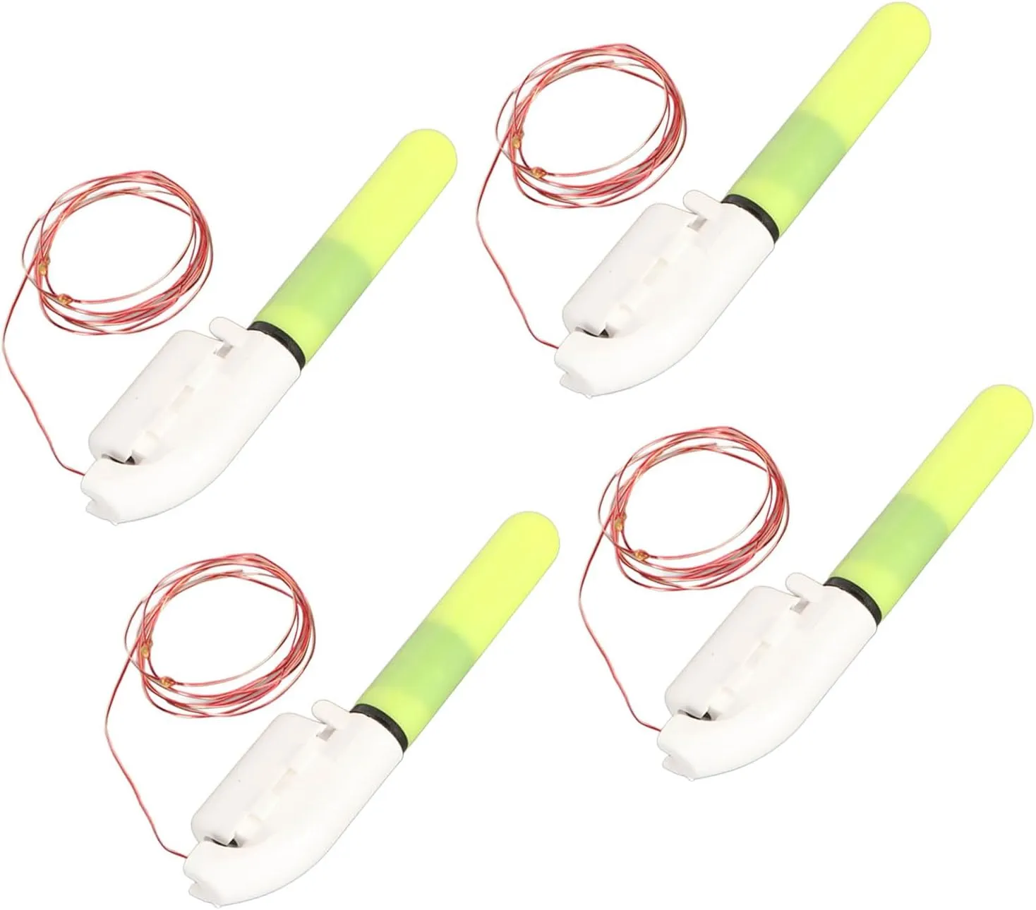 Prime Material LED Fishing Glow Sticks Night Fishing Bite Alarm Set of 4 Snap Design for ABS Copper Material (7 Lights)