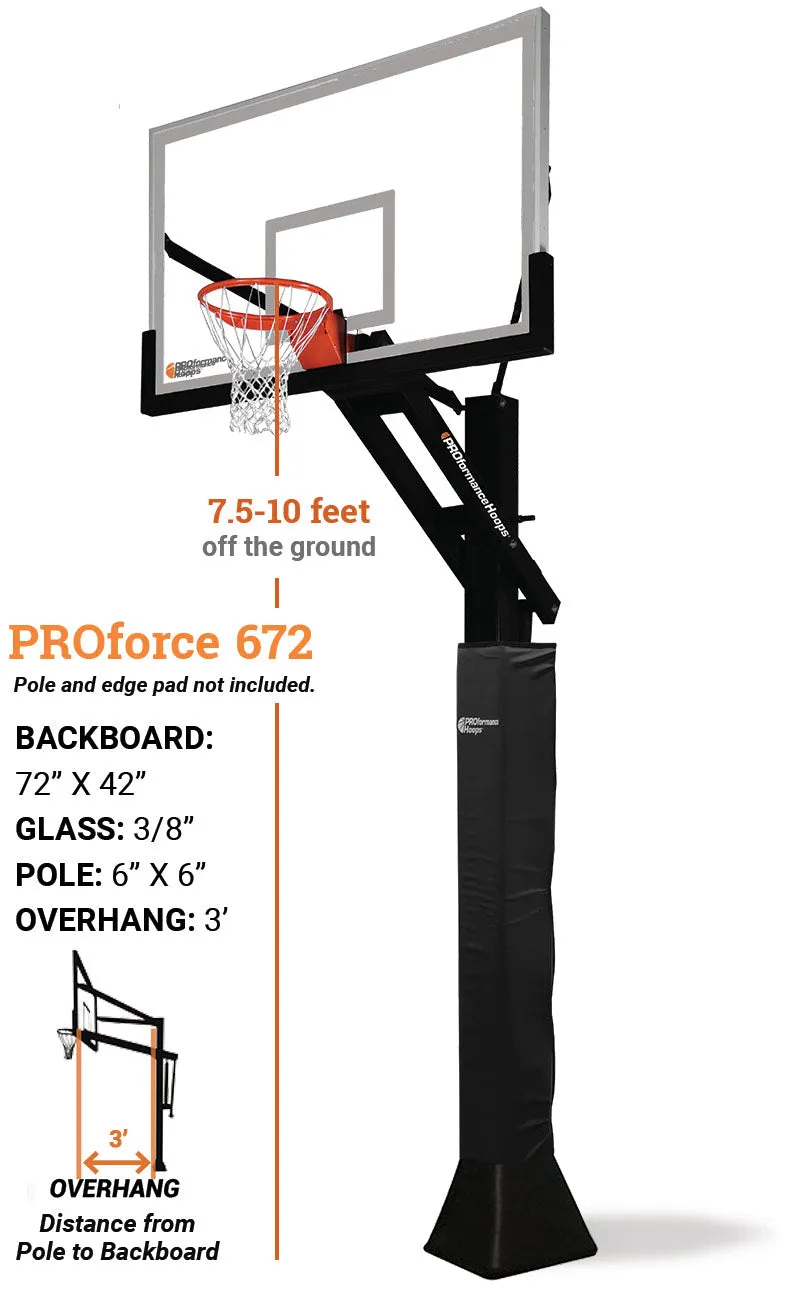 PROforce® 672 – 72" Adjustable Basketball Hoop System
