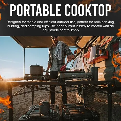 Propane or Butane Grill Stove,Dual Fuel Portable Camping Grill Stove