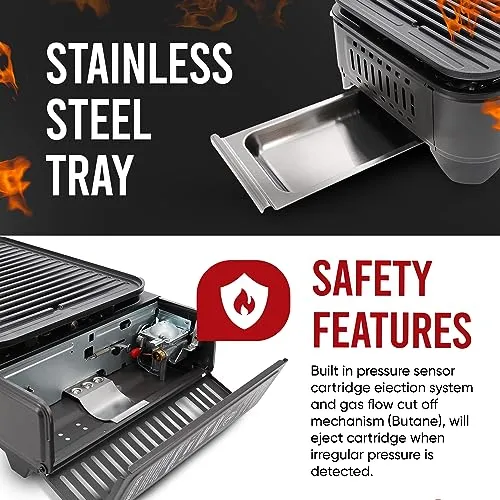 Propane or Butane Grill Stove,Dual Fuel Portable Camping Grill Stove