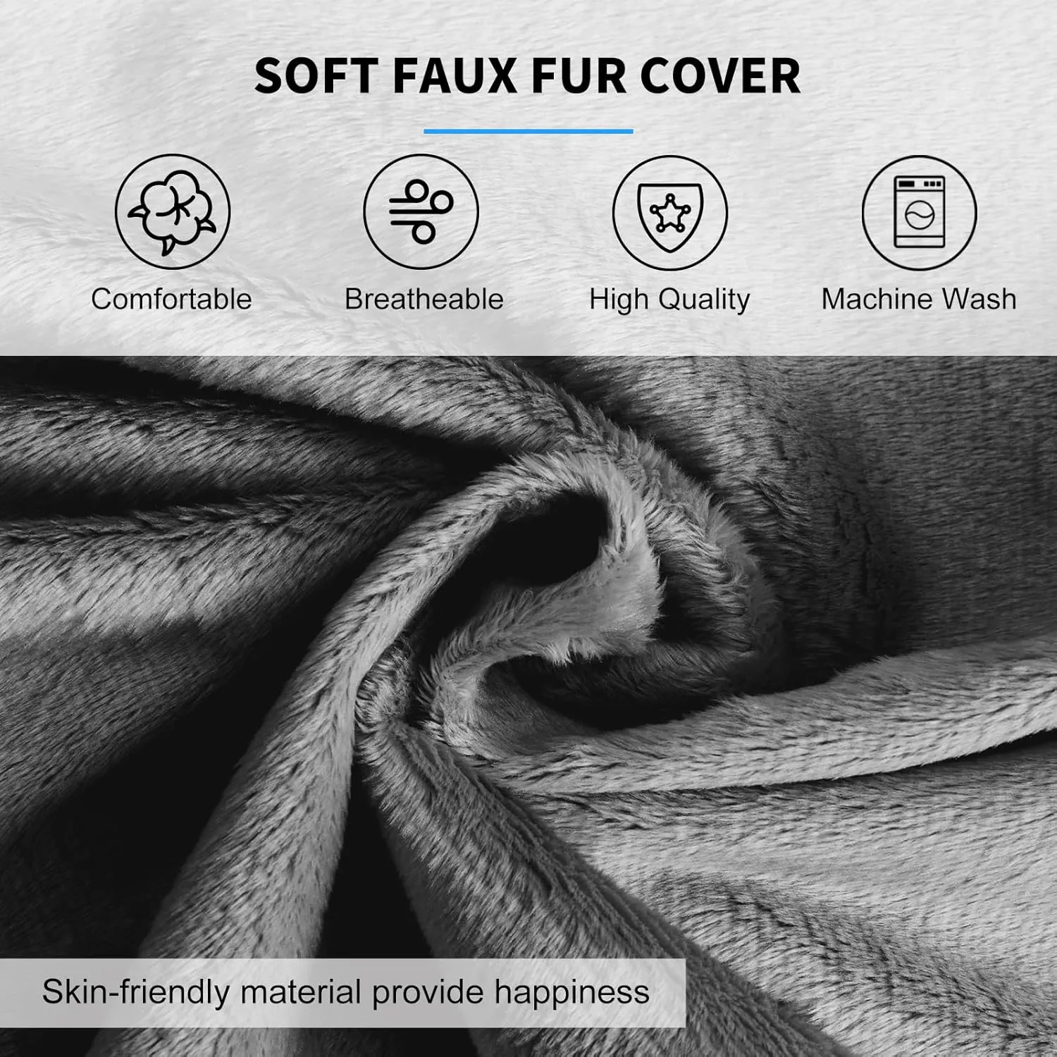 PUREMIND Single Size Bean Bag Bed Floor Chair- Extra Thick Folding Mattress Chair for Adults, Floor Lounger Pillow Cushion with Removable Faux Fur Cover, Lazy Chairs for Living Room & Bedroom