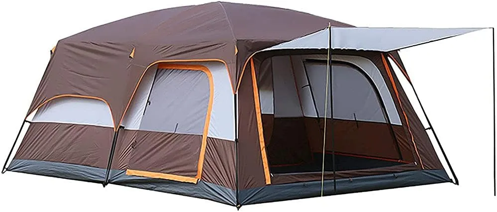 Pyramid Tent Tipi Indian Tent with Sun Shelter 3-4 People Family Tent Waterproof Outdoor Camping Cotton Tent Luxury Yurt Tent for Mountaineering Hiking Camping