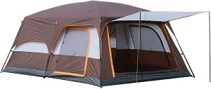 Pyramid Tent Tipi Indian Tent with Sun Shelter 3-4 People Family Tent Waterproof Outdoor Camping Cotton Tent Luxury Yurt Tent for Mountaineering Hiking Camping