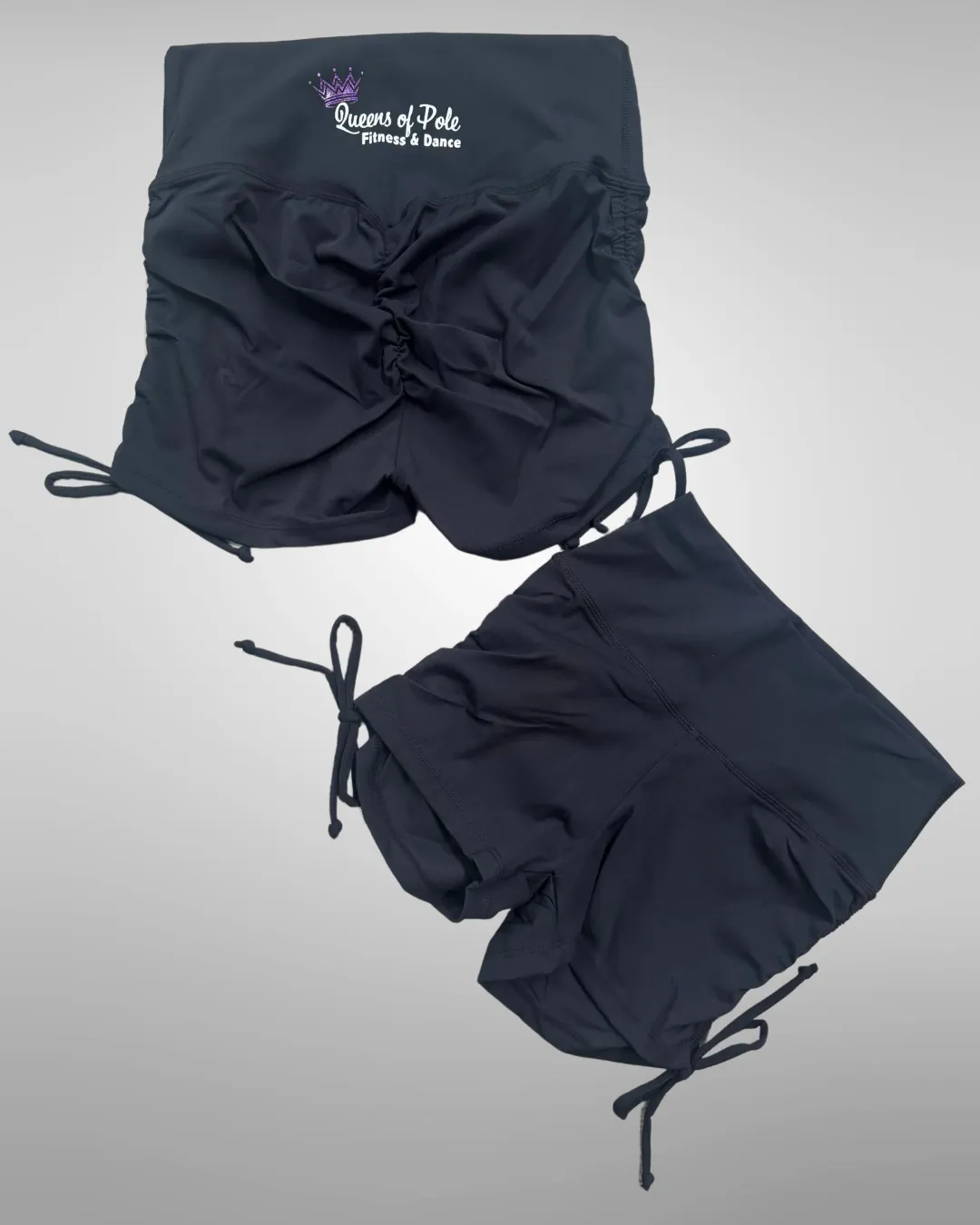 Queens of Pole Side Tie Scrunch Booty Shorts